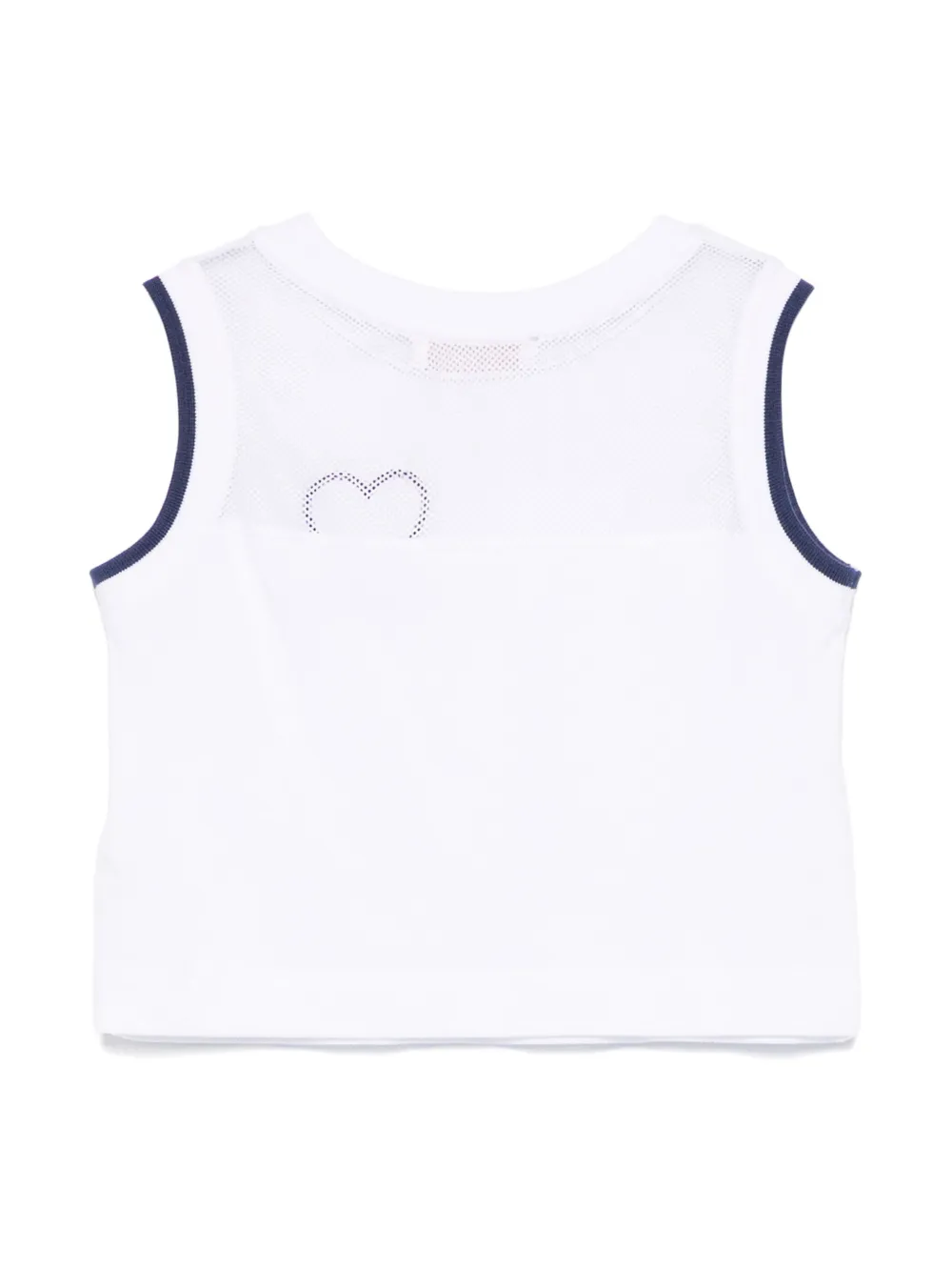 Monnalisa Tanktop met hartpatroon - Wit