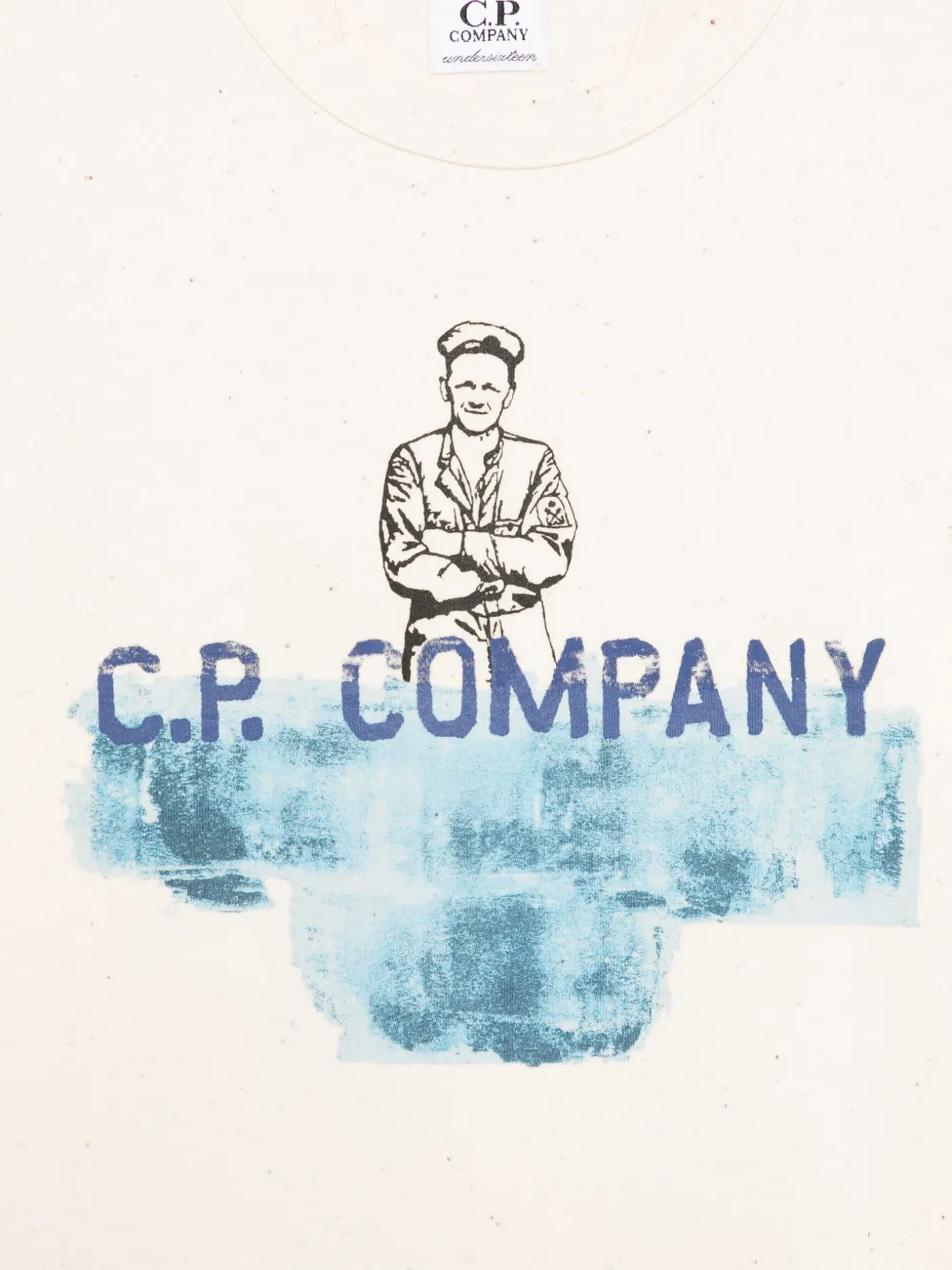 C.P. Company Kids T-shirt met logoprint Beige