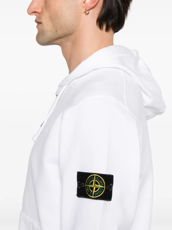 Stone Island コンパスバッジ パーカー | ホワイト | FARFETCH JP
