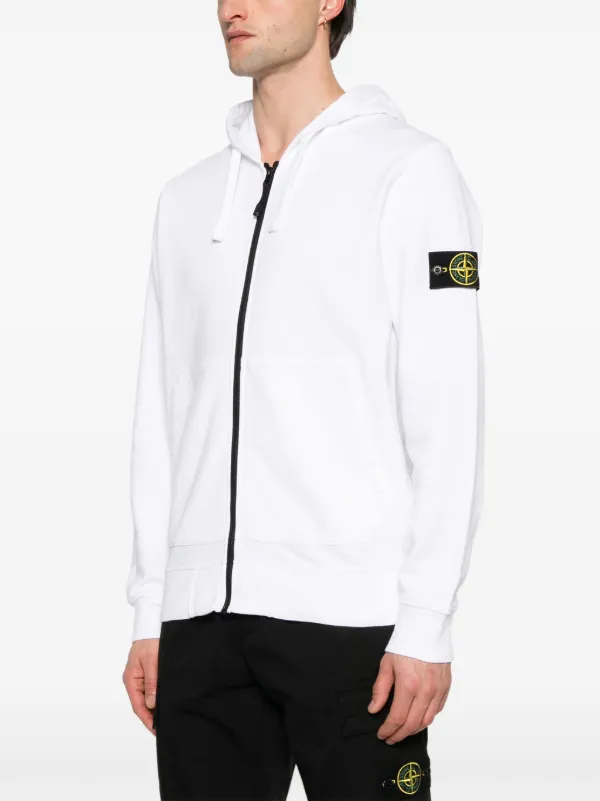 Stone  コンパスバッジ　パーカー Stone Island コンパスバッジ パーカー | ホワイト | FARFETCH JP
