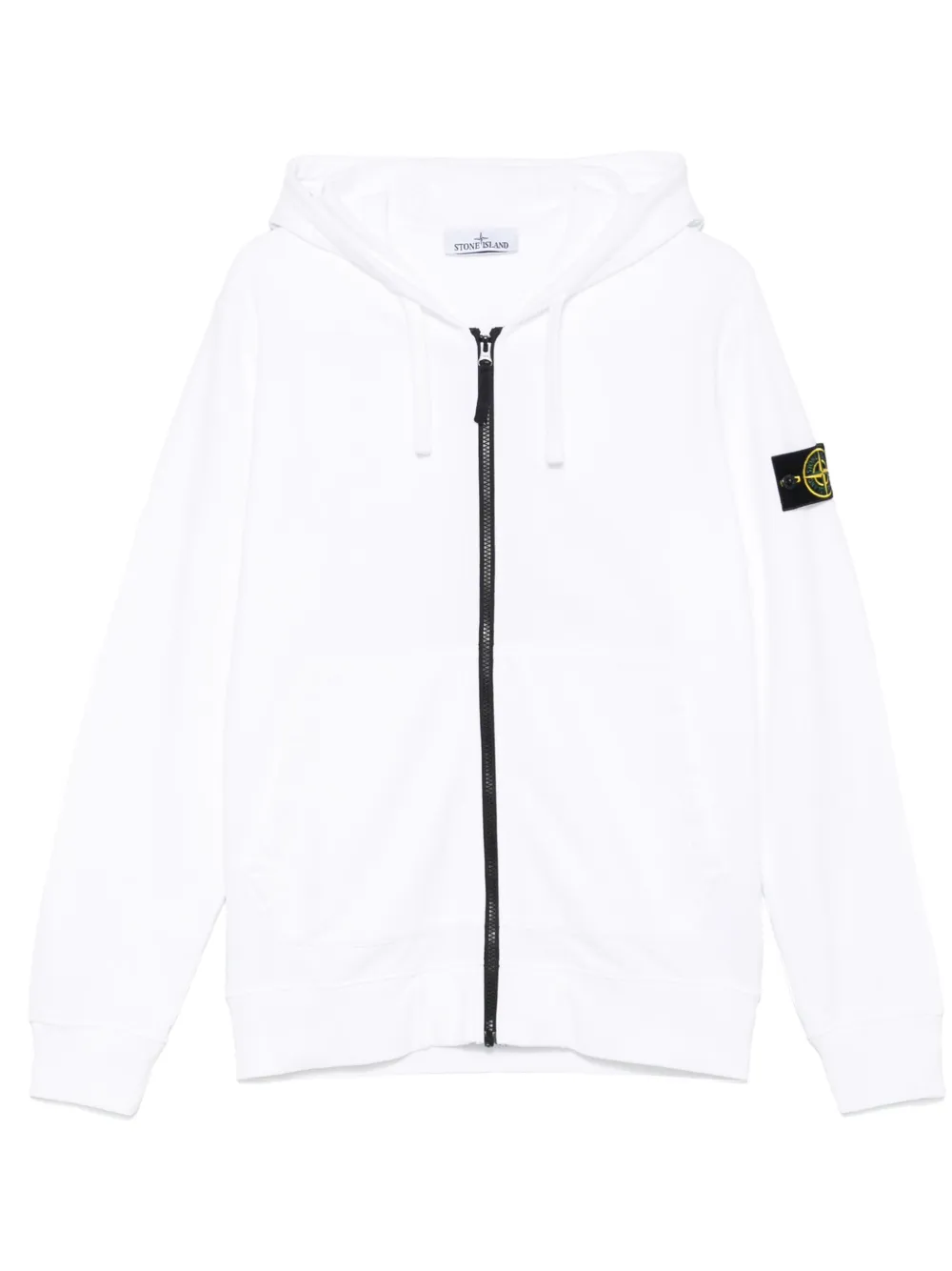 Stone Island Felpa con cappuccio e applicazione Compass | bianco | Image 1