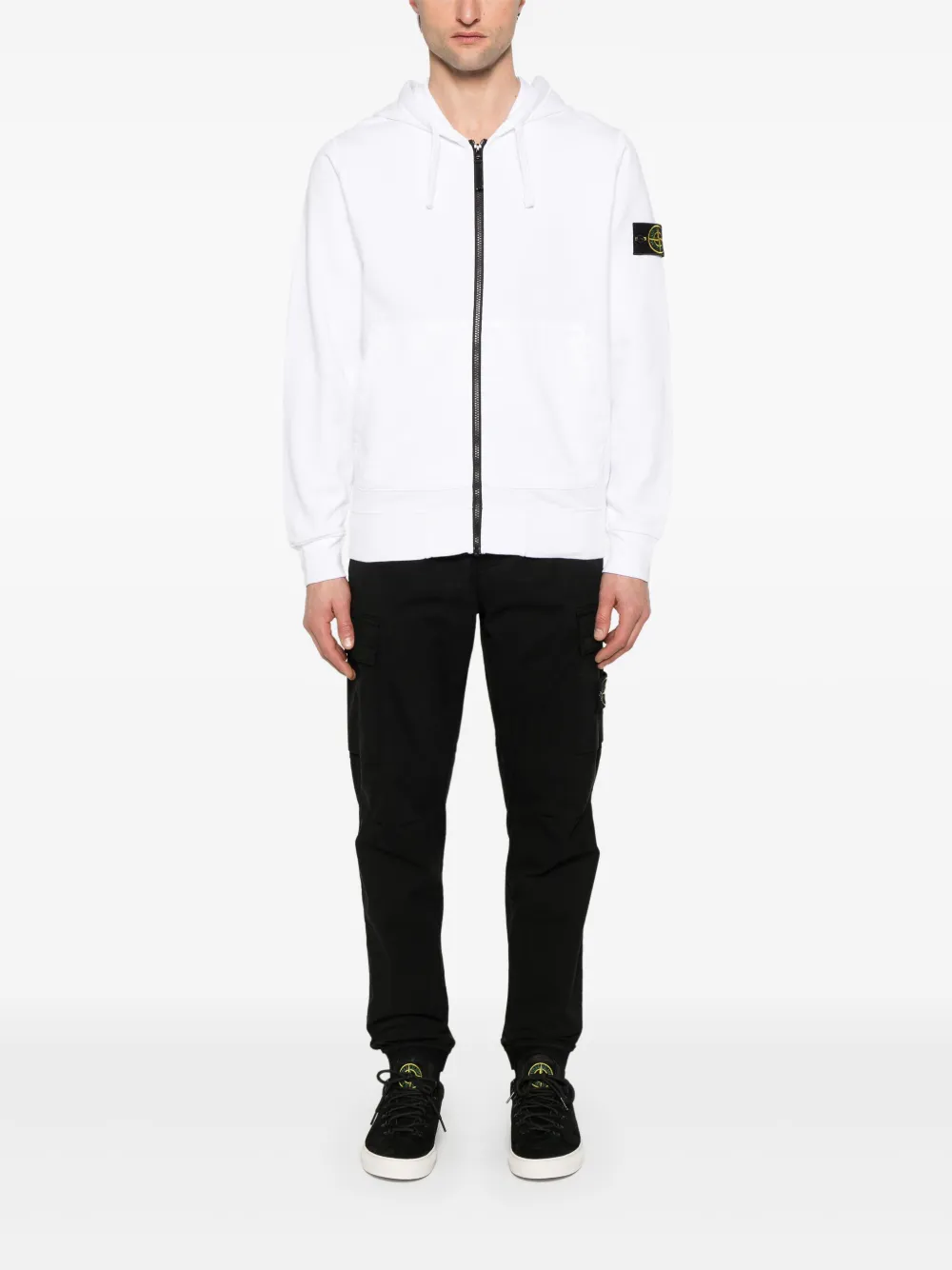 Stone Island Hoodie met Compass-logopatch - Wit