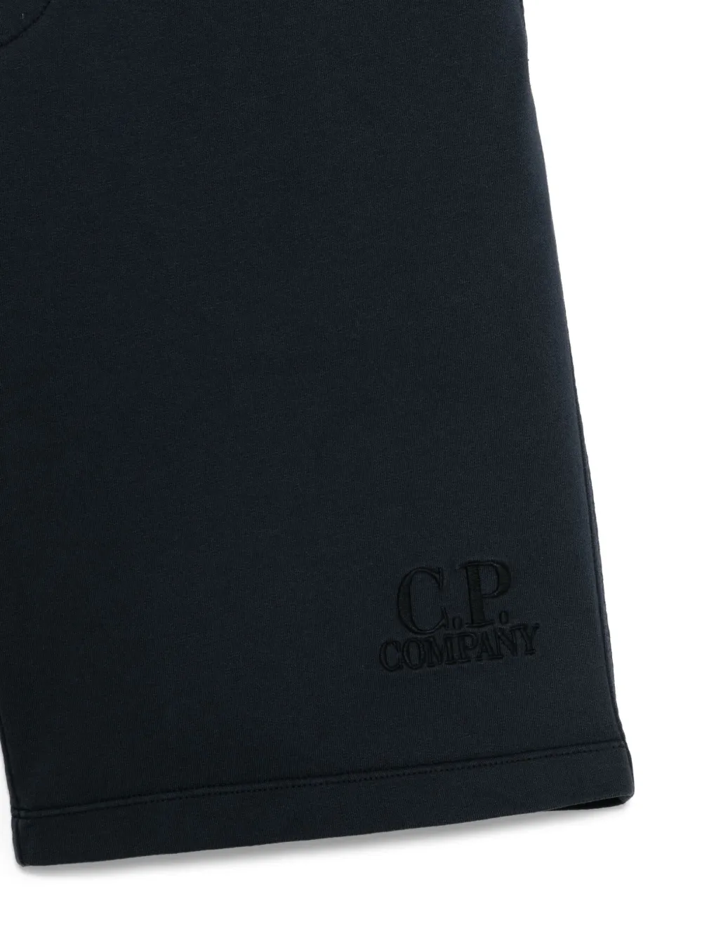 C.P. Company Kids Shorts met geborduurd logo Blauw