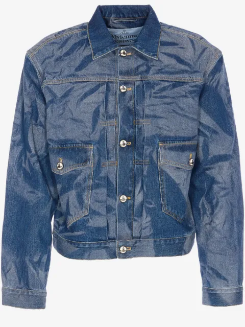 Vivienne Westwood crinkled-effect denim jacket