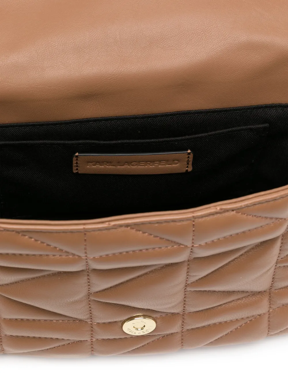 Karl Lagerfeld K kuilt crossbodytas Bruin