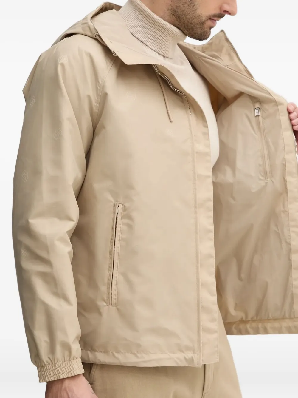 BOSS Jack met capuchon Beige