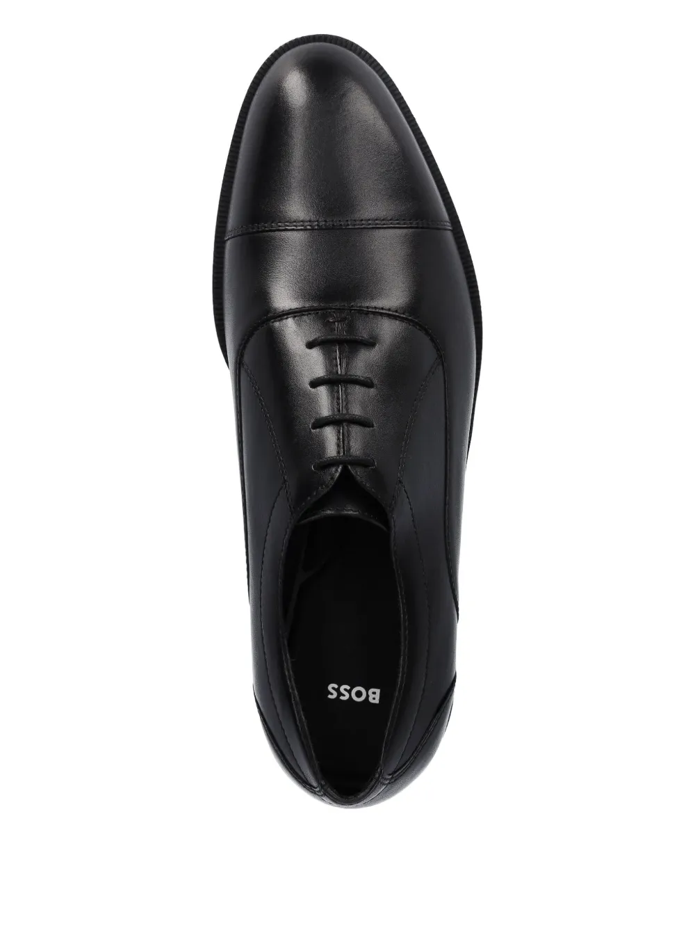 BOSS leather derby shoes Black