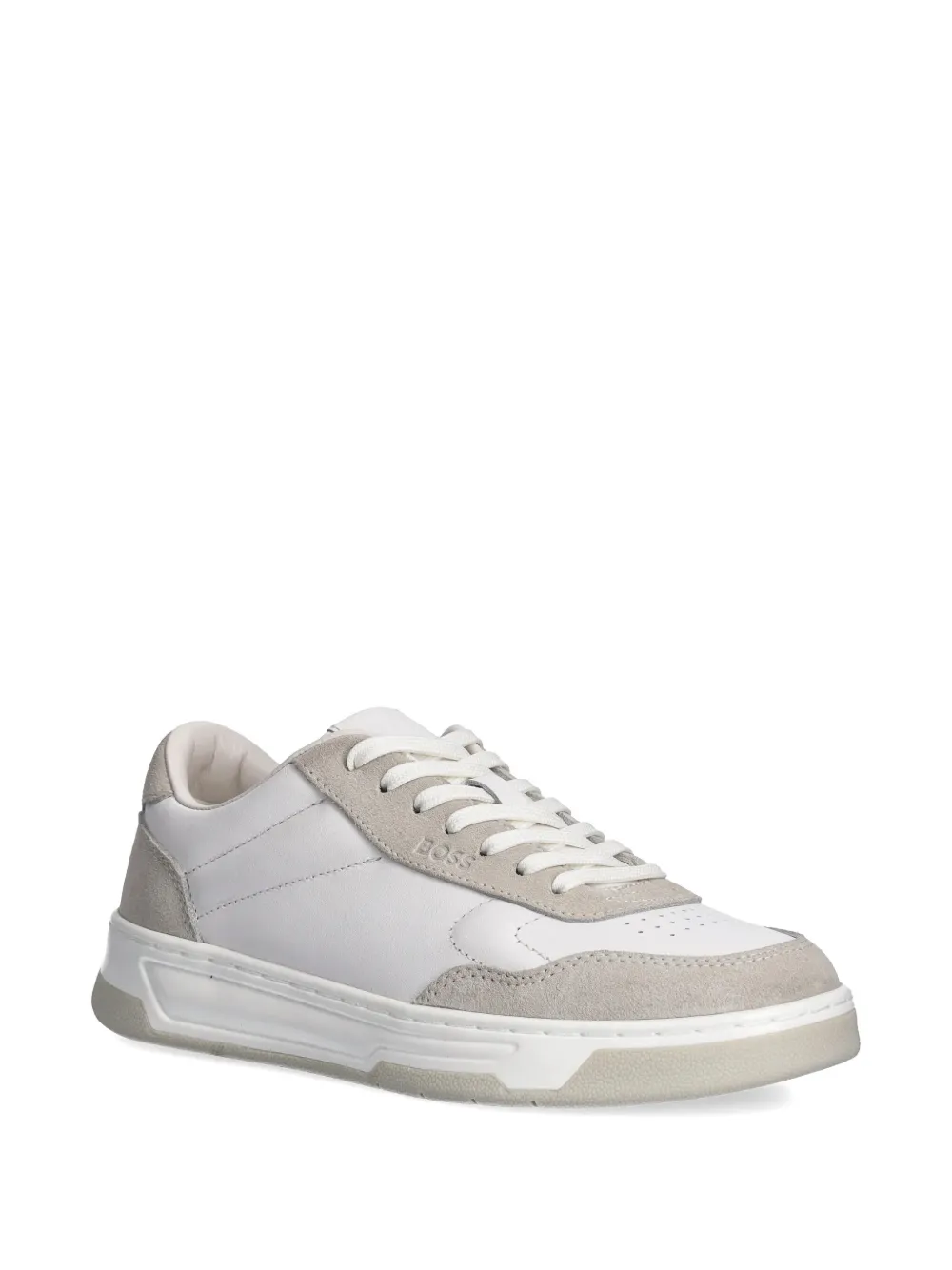 BOSS Leren sneakers Wit