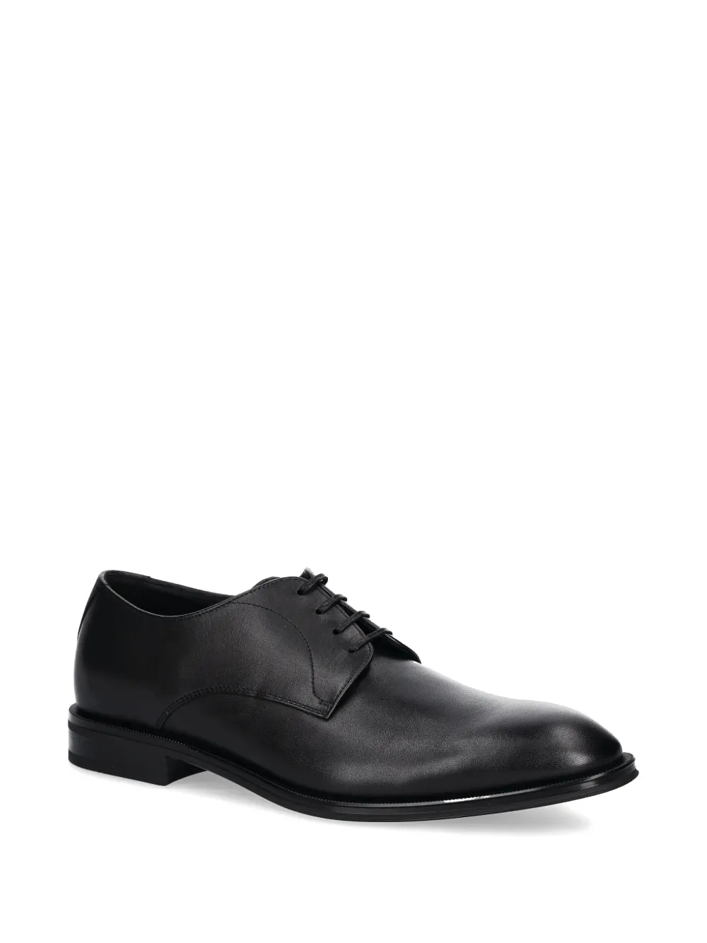 BOSS leather oxford shoes - Zwart