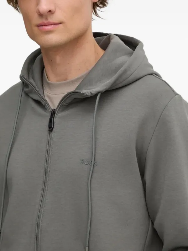 BOSS ジップアップ パーカー | グレー | FARFETCH JP