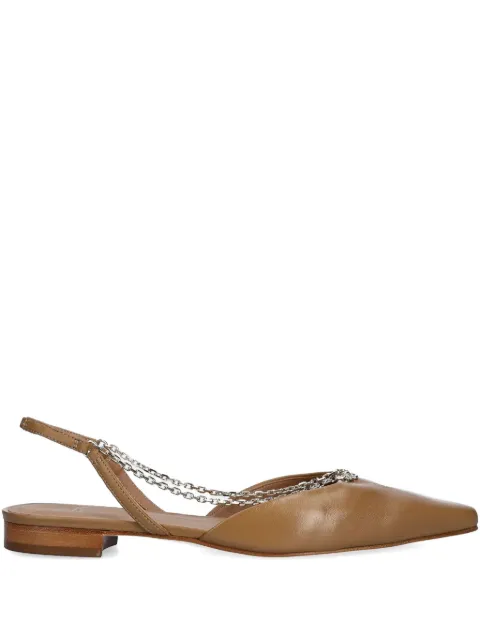 BOSS leather ballerina shoes