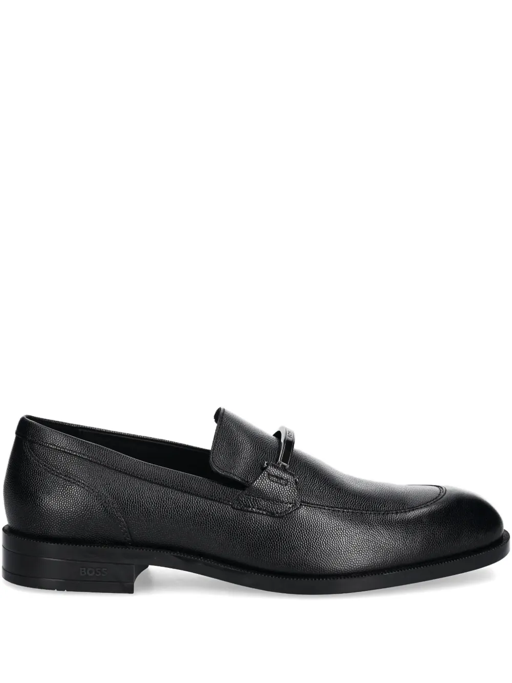 BOSS leather loafers Black