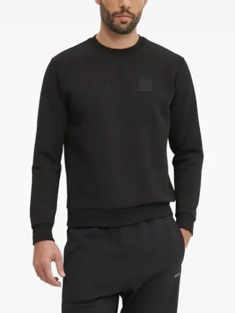 BOSS ribbed-panel logo sweatshirt