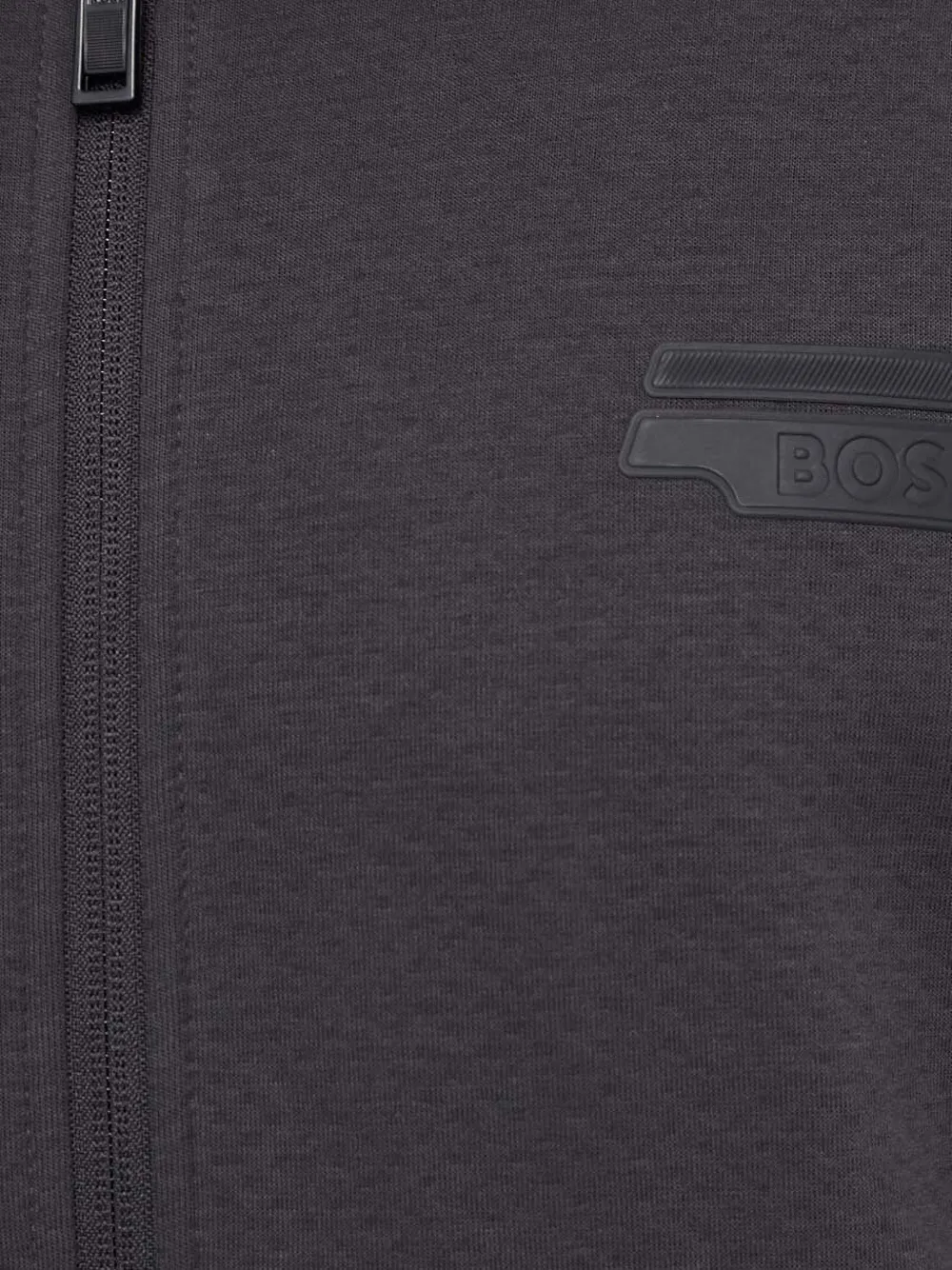 BOSS Sweater met logoplakkaat Zwart