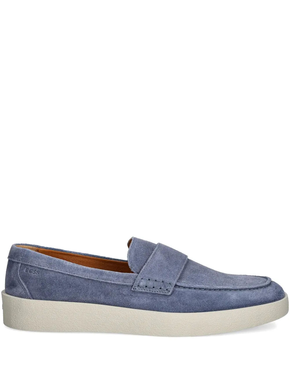 BOSS leather loafers Blue