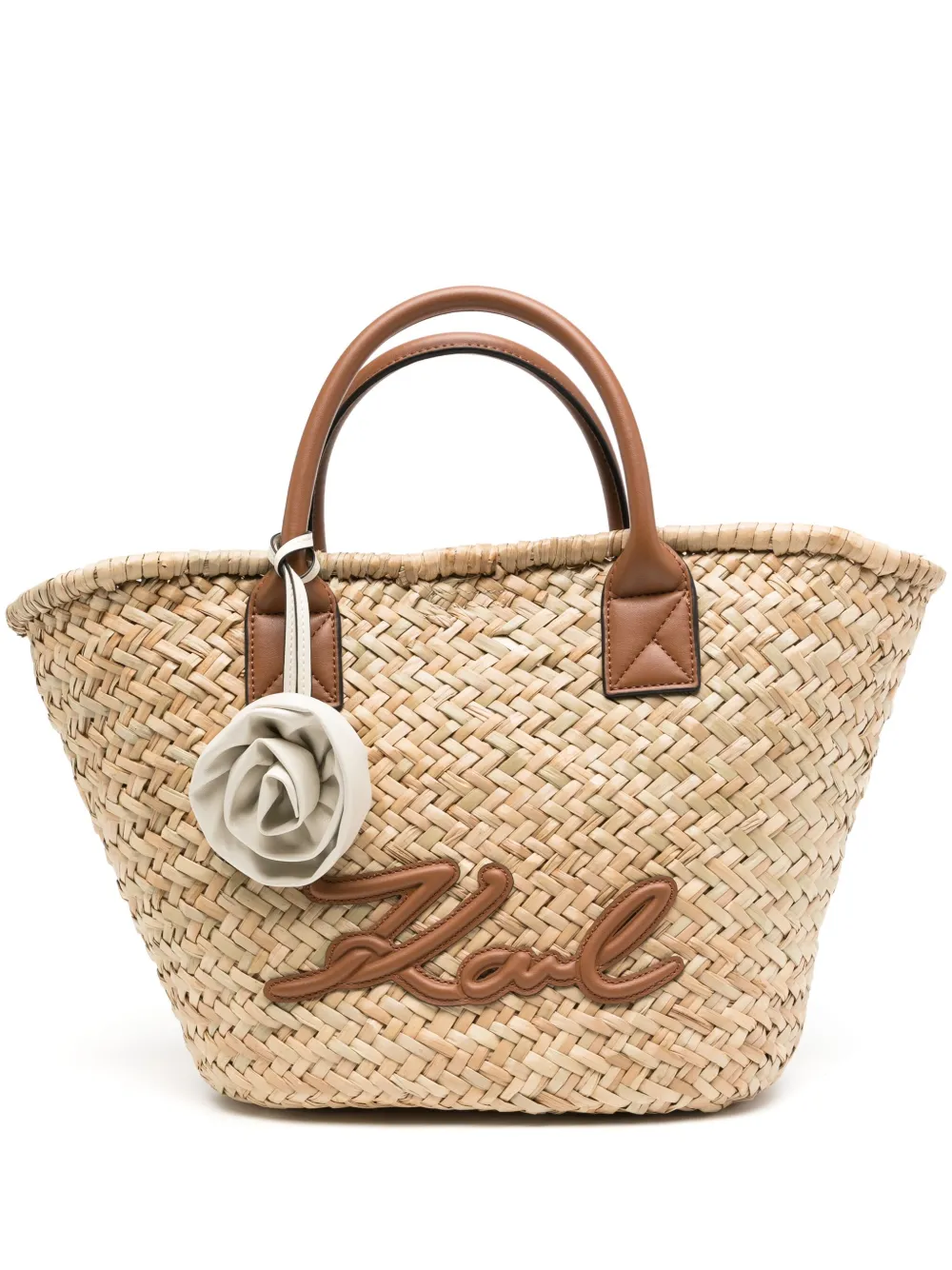K/signature Medium Raffia beach bag