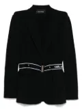 Karl Lagerfeld logo jersey blazer - Black