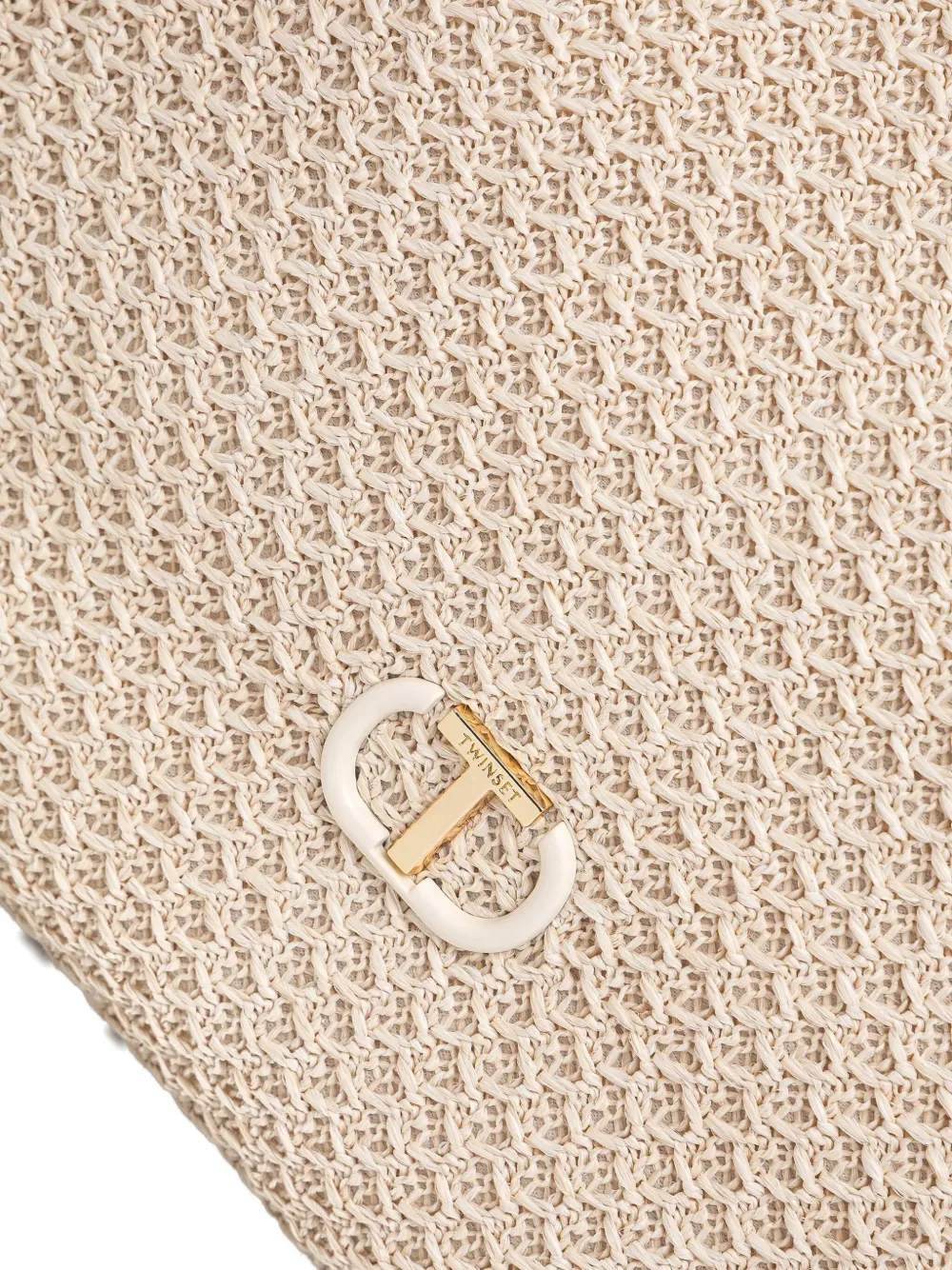 TWINSET Heuptas met logoplakkaat Beige