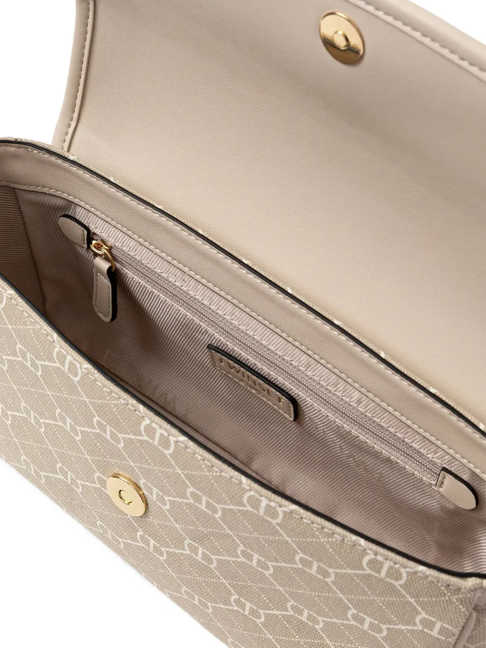 TWINSET Schoudertas met monogramprint Beige