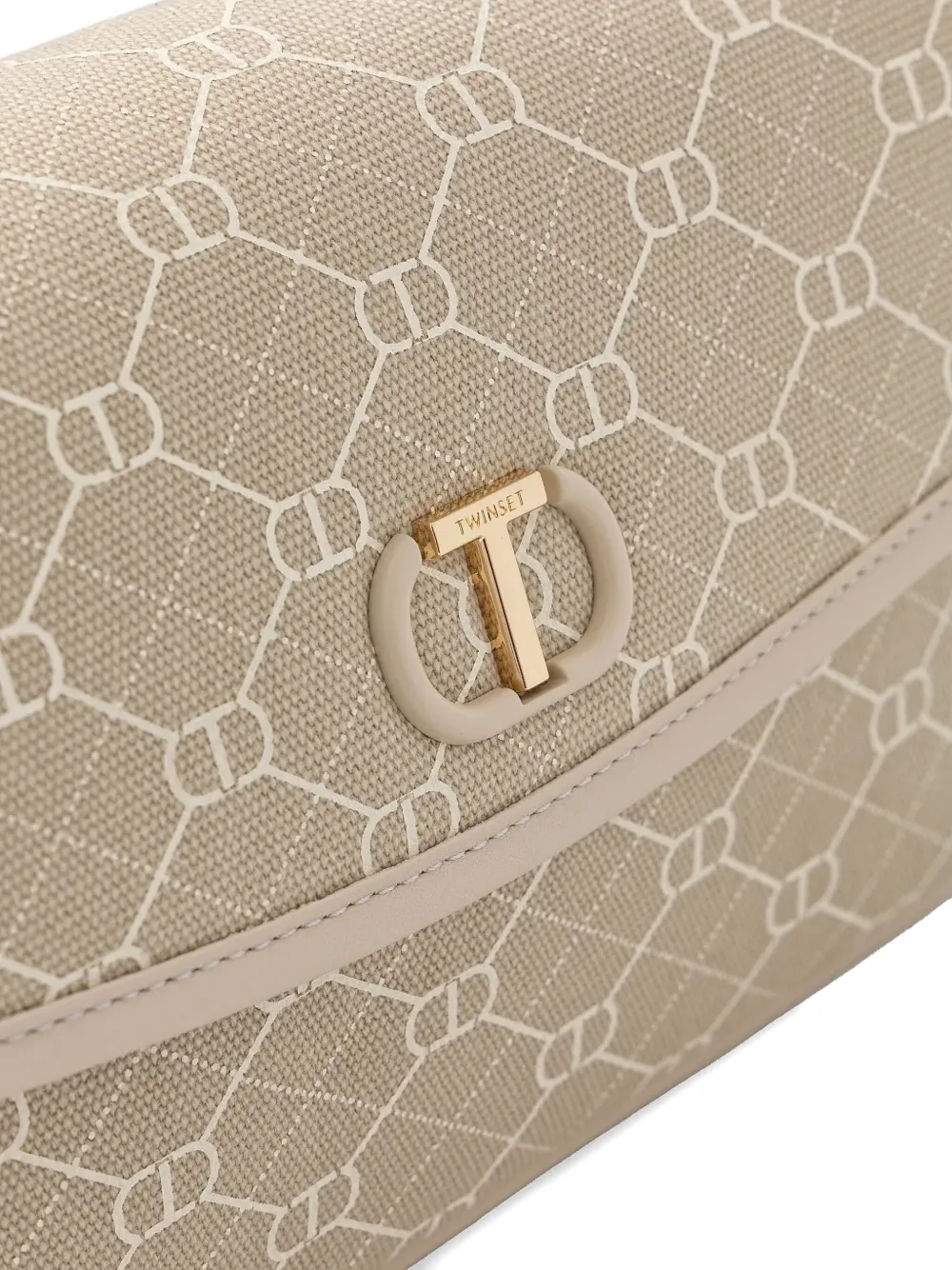 TWINSET Schoudertas met monogramprint Beige