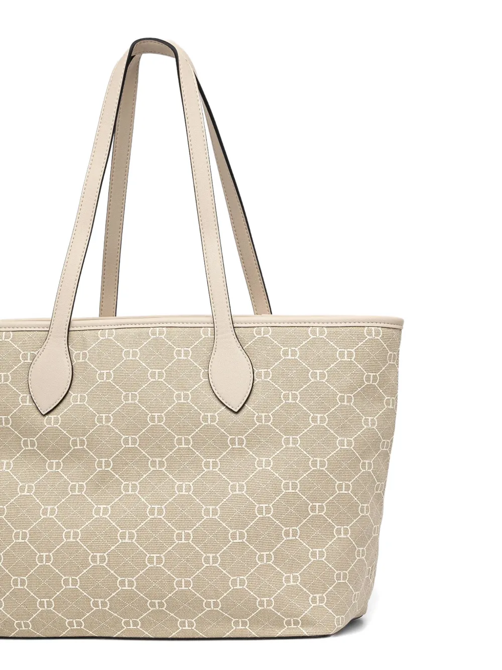 TWINSET Schoudertas met monogramprint Beige