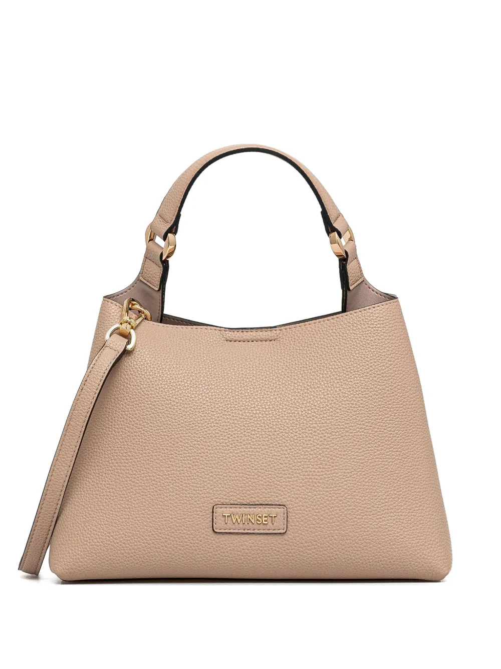 TWINSET Shopper met logo Beige