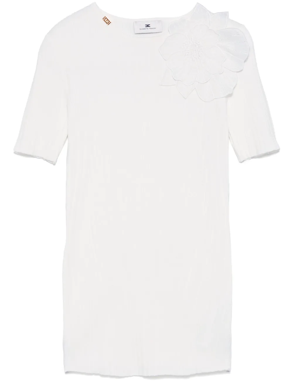 Elisabetta Franchi top con aplique floral | blanco | Image 1