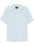 Portuguese Flannel linen camp collar shirt - Blue