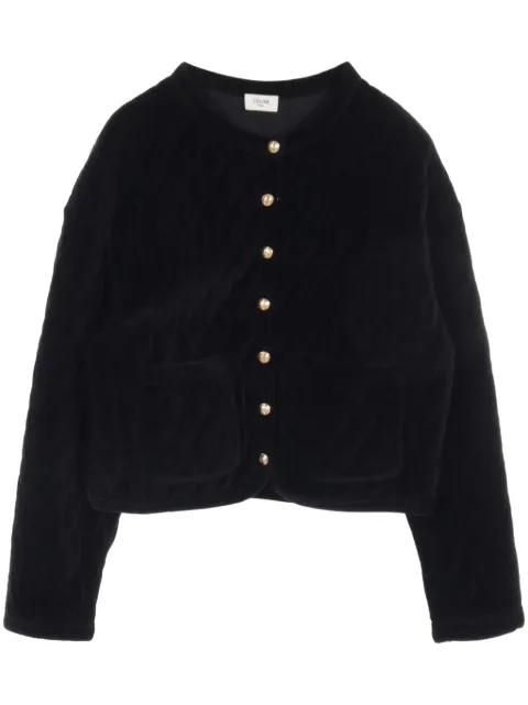 Céline Pre-Owned chamarra capitonada de velour 2010