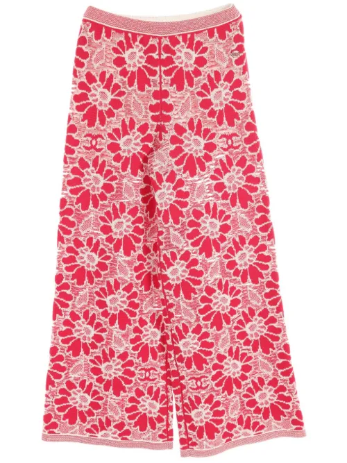Pantalon ample Flower (1986-1988) - CHANEL Pre-Owned - Modalova