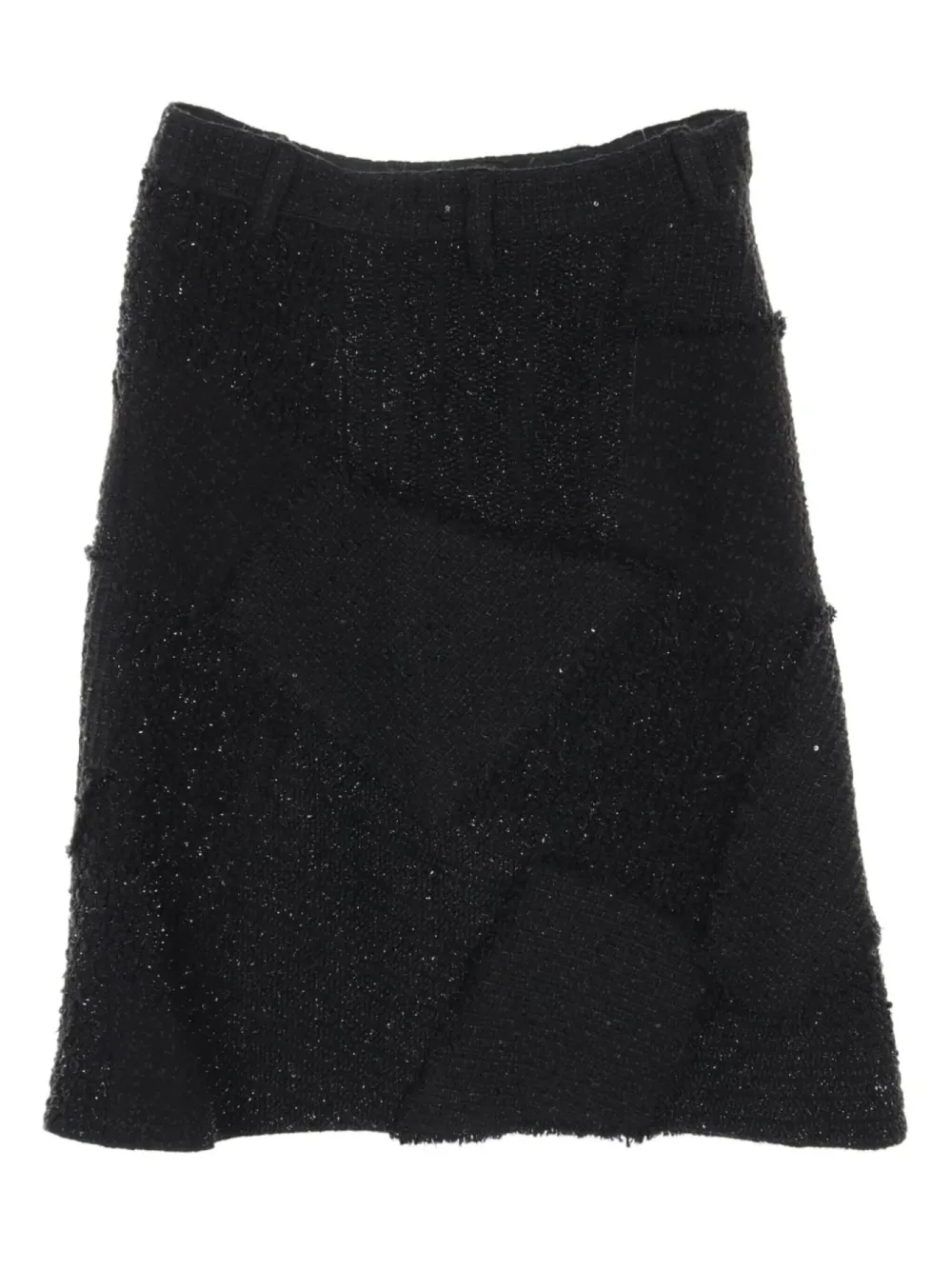 CHANEL Pre-Owned 1986-1988s tweed mini-rok - Zwart