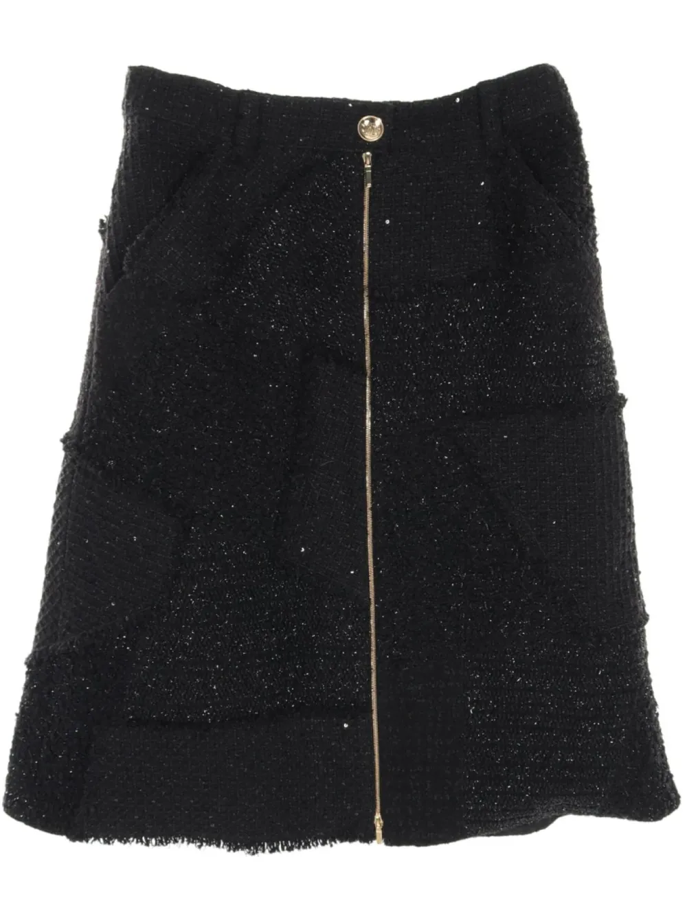 CHANEL Pre-Owned 1986-1988 ツイード ミニスカート - ブラック CHANEL Pre-Owned 1986-1988 ツイード ミニスカート - ブラック