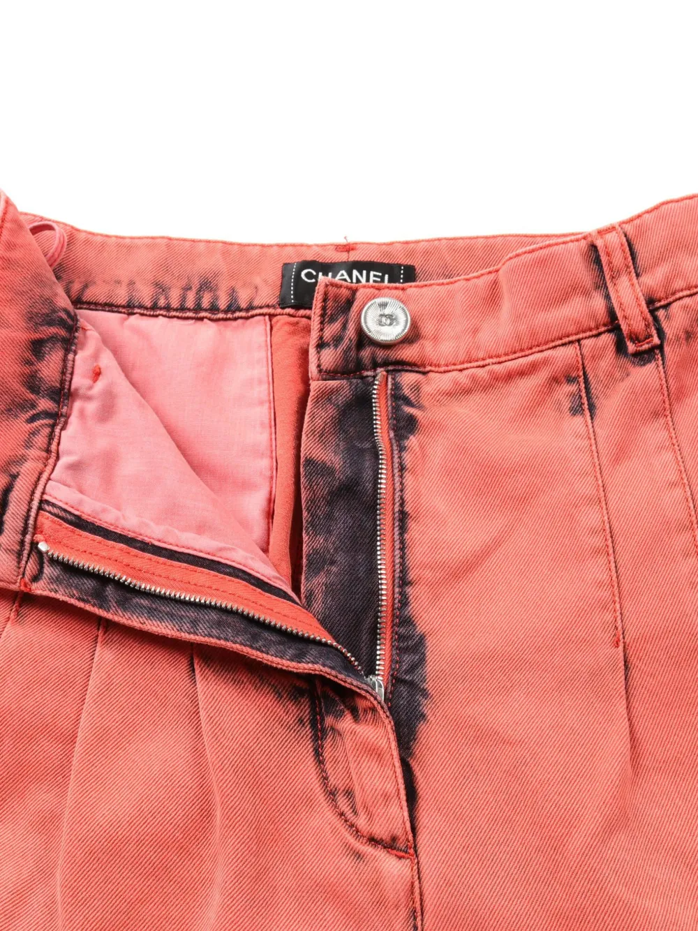 Pre-owned Chanel 1986-1988 Cotton Jeans In Orange