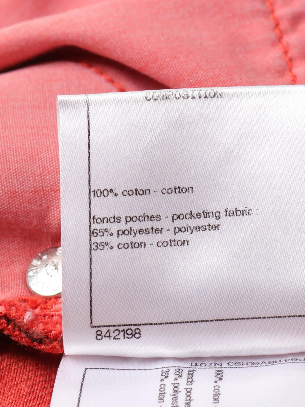 Pre-owned Chanel 1986-1988 Cotton Jeans In Orange