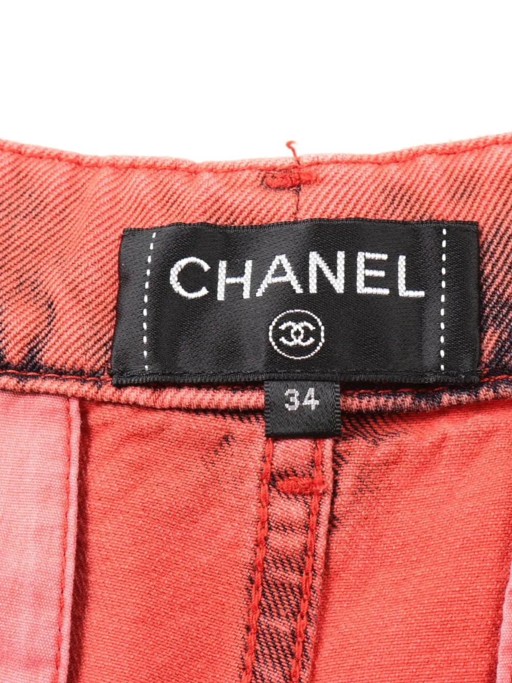 Pre-owned Chanel 1986-1988 Cotton Jeans In Orange