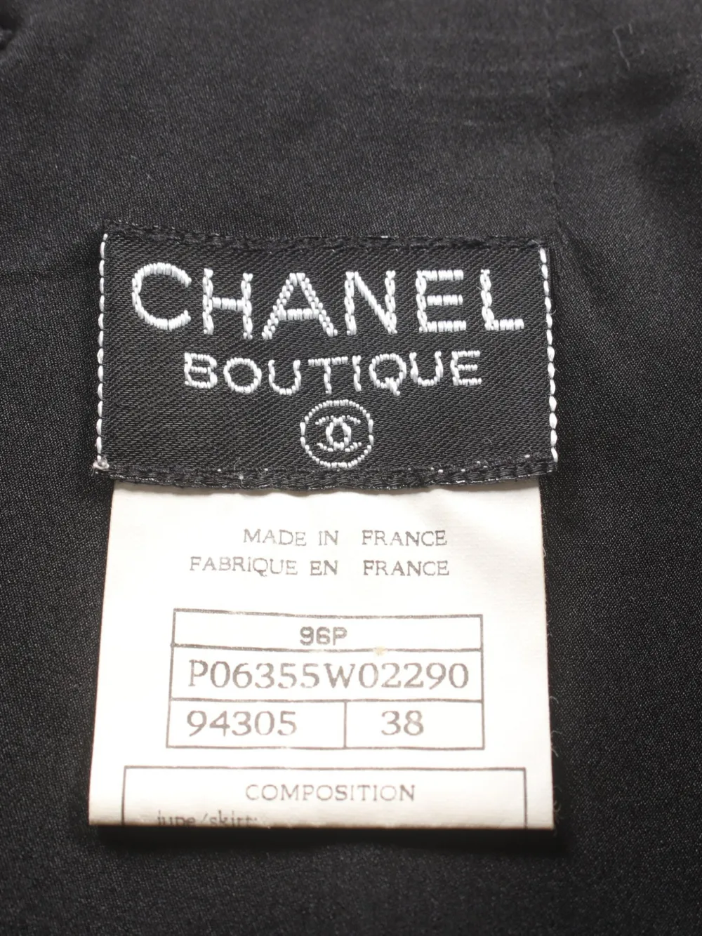 Pre-owned Chanel 1986-1988 Cocomark Skirt In Black