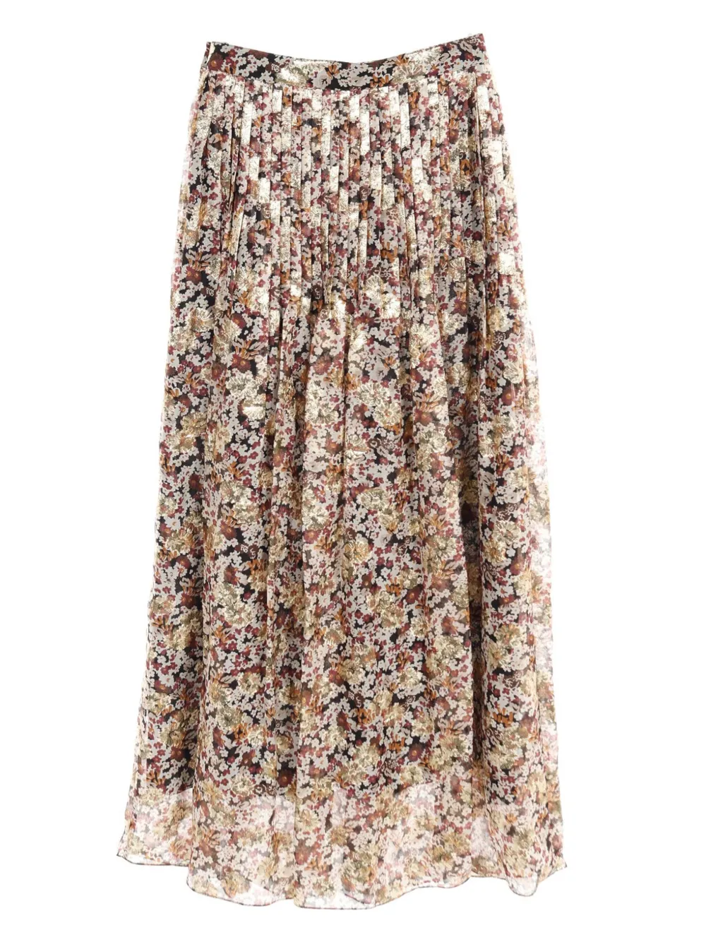 célinepre-owned Céline Pre-Owned 2010s midi-rok met geborduurde bloemen - Goud