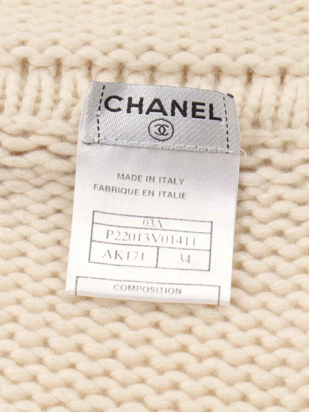 Pre-owned Chanel 1986-1988 Knitted Cardigan In Neutrals