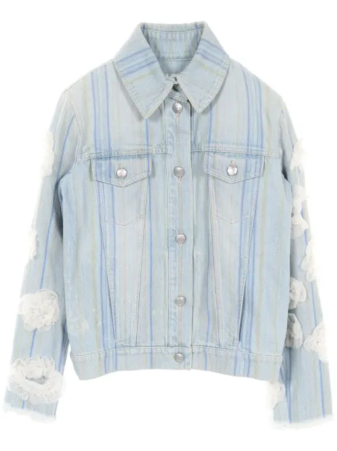 CHANEL Pre-Owned 1986-1988 striped denim jacket