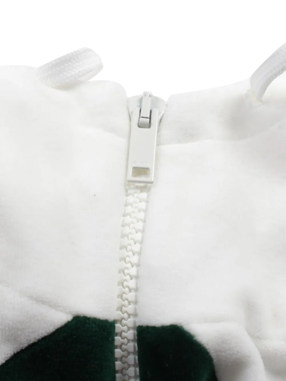 Pre-owned Gucci 2000s Web Stripe Chenille Dress In White