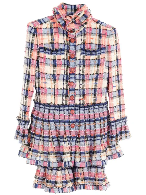CHANEL Pre-Owned traje de falda de tweed 1986-1988