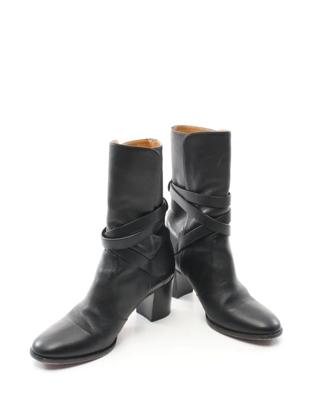 Christian Dior Pre-Owned 2010s 65mm leather ankle boots - Zwart