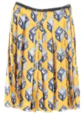 Gucci Pre-Owned 2000s patterned midi skirt - Yellow