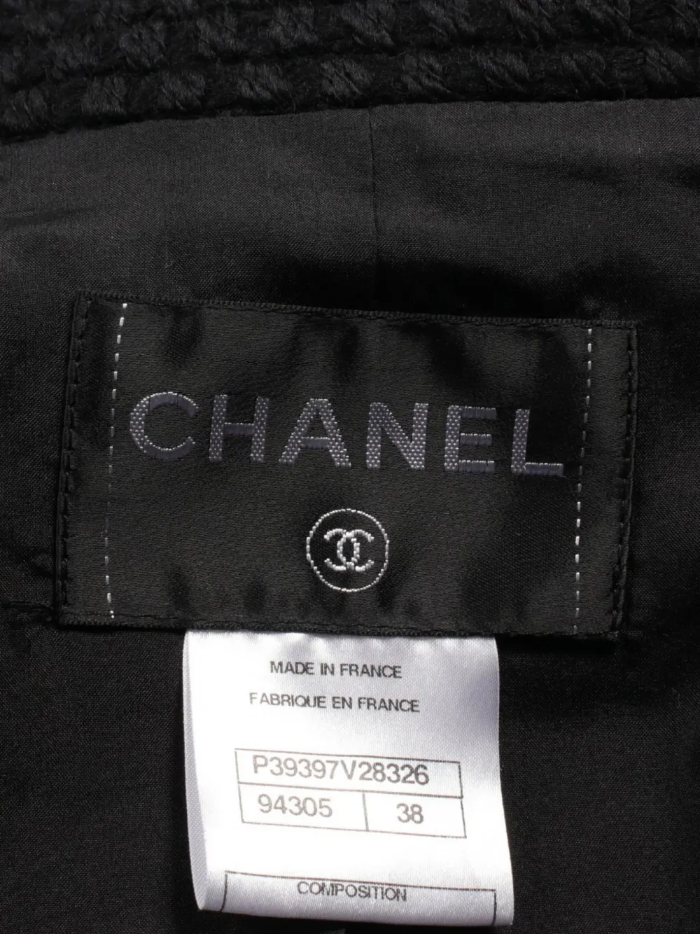 Pre-owned Chanel 1986-1988 Tweed Peacoat In Black
