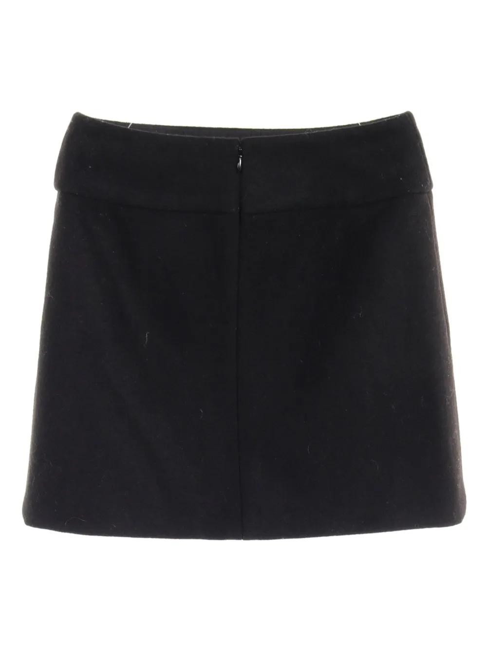 chanelpre-owned CHANEL Pre-Owned 1986-1988 wollen rok - Zwart