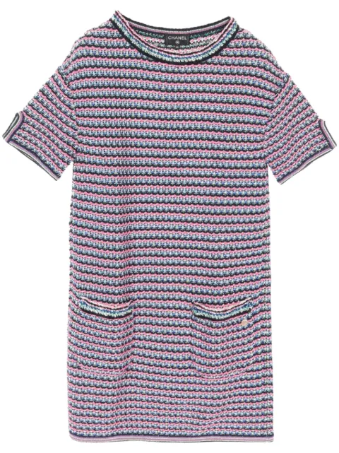 CHANEL Pre-Owned 1986-1988 striped mini dress