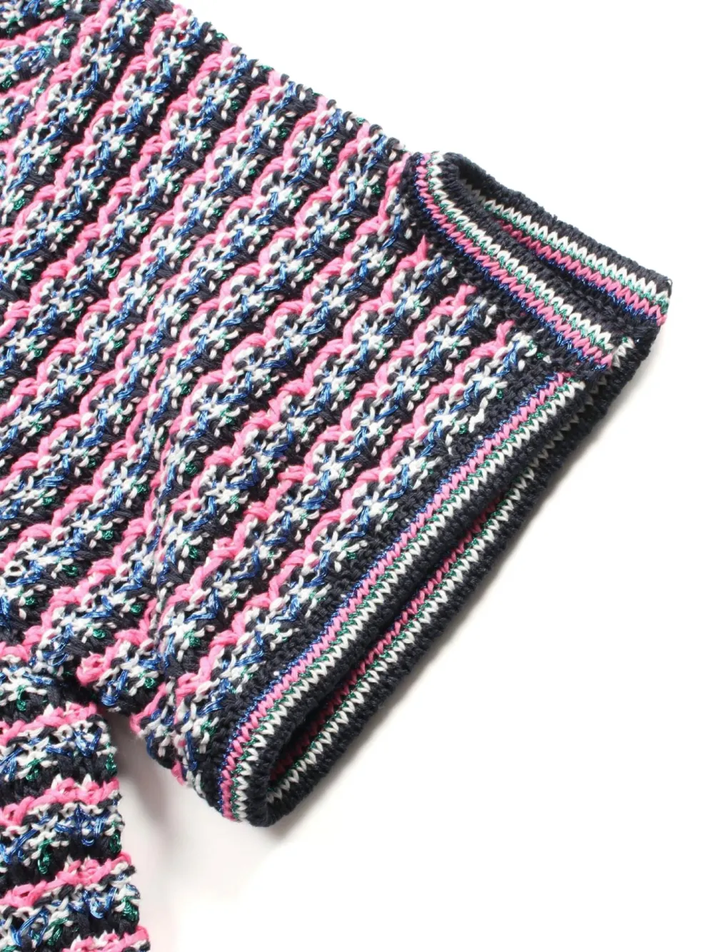 Pre-owned Chanel 1986-1988 Striped Mini Dress In Pink