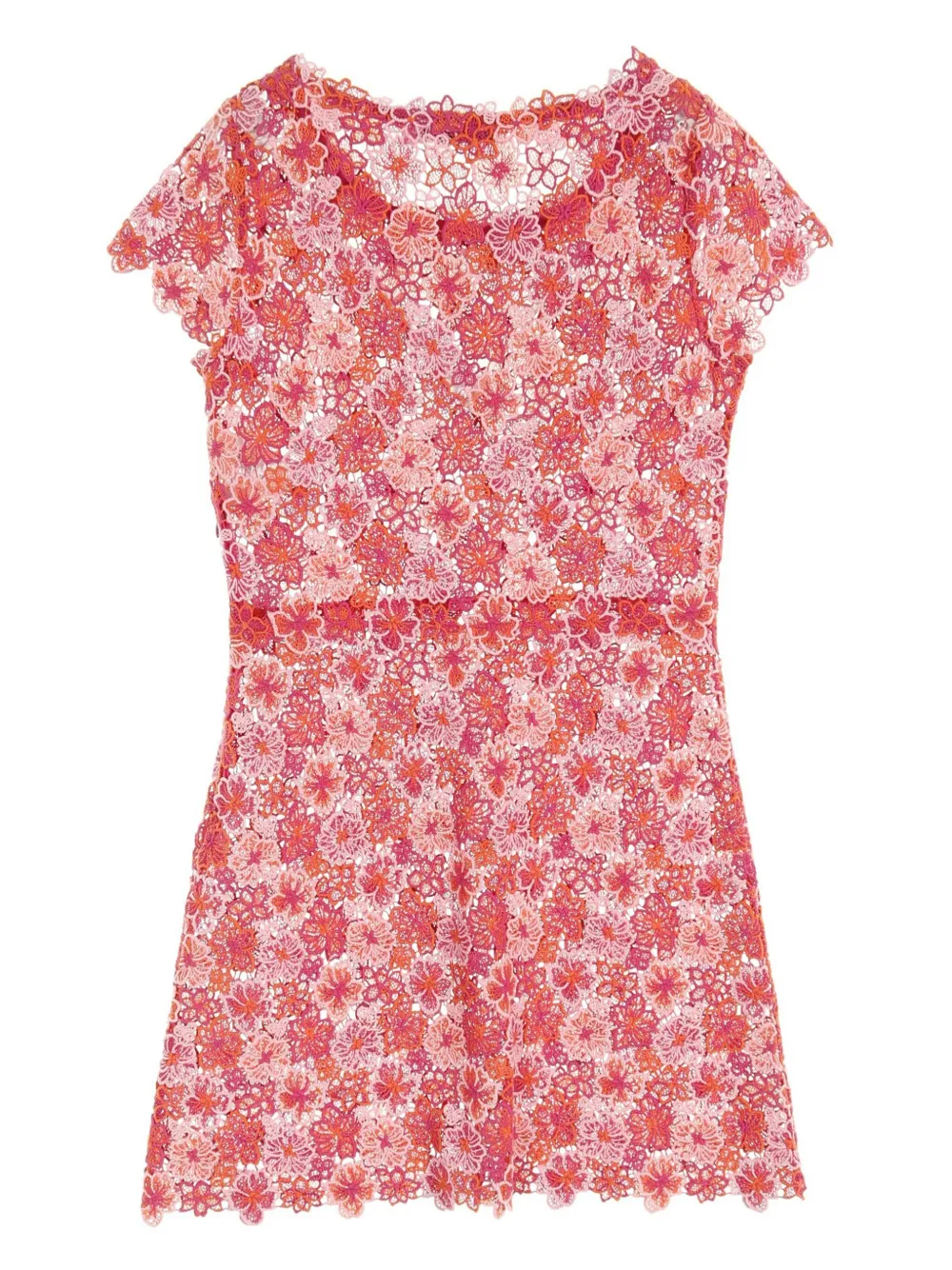 Christian Dior Pre-Owned 2010s jurk met bloemenkant - Roze