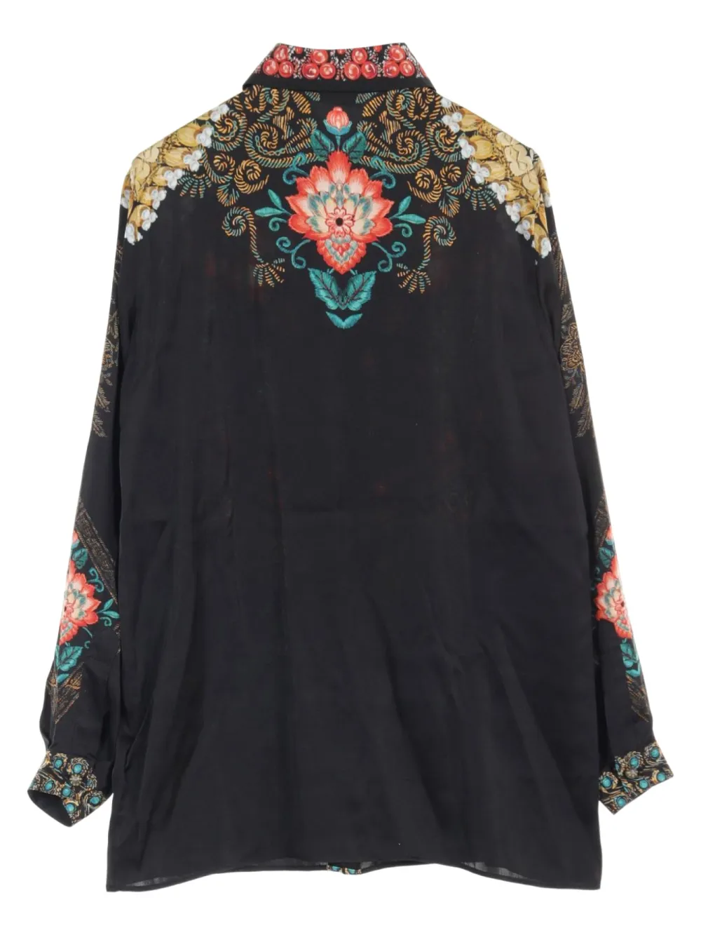 Etro Pre-Owned 2000-2009s blouse met bloemenprint - Zwart