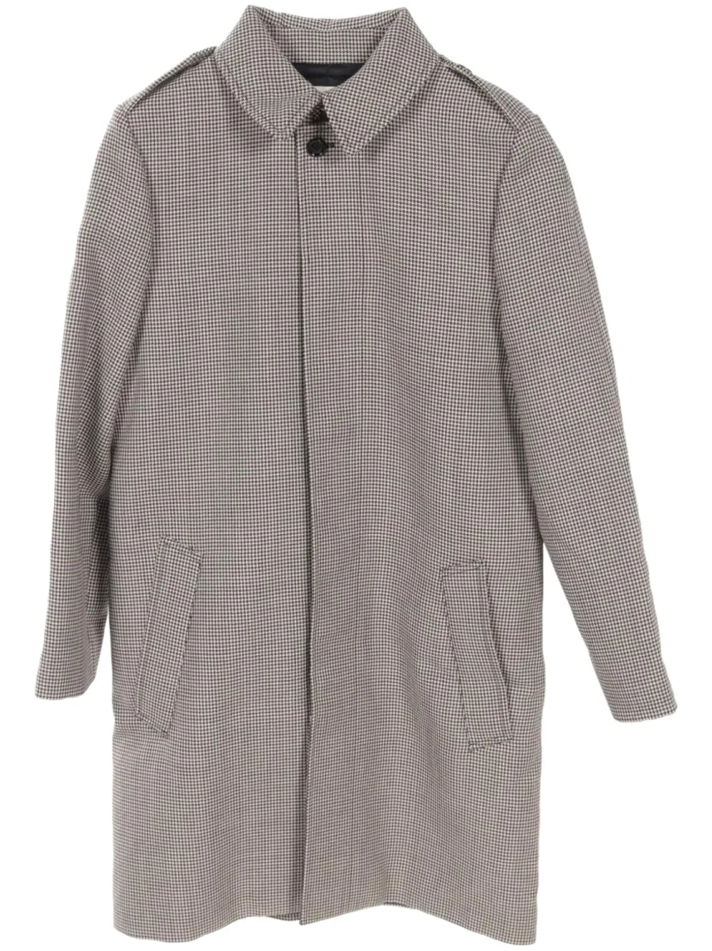Céline Pre-Owned 2010s ハウンドトゥース コート - ブラック Céline Pre-Owned 2010s ハウンドトゥース コート - ブラック